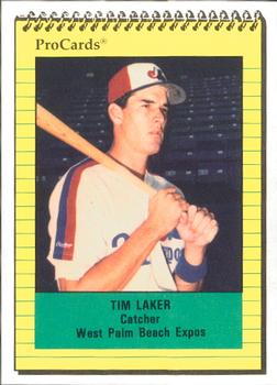 1991 ProCards #1232 Tim Laker Front