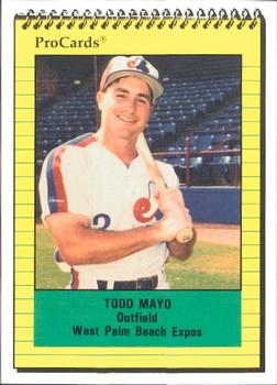 1991 ProCards #1241 Todd Mayo Front