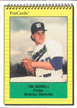 1991 ProCards #1257 Tim Worrell Front
