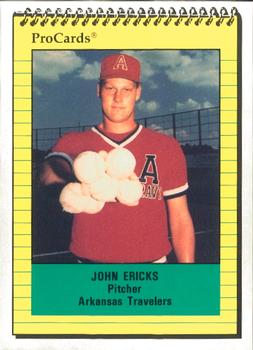 1991 ProCards #1277 John Ericks Front