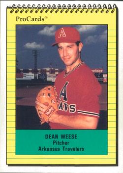 1991 ProCards #1286 Dean Weese Front