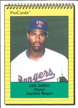 1991 ProCards #1313 Carl Randle Front