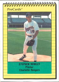1991 ProCards #1314 Stephen Rowley Front
