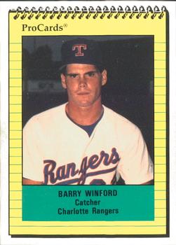 1991 ProCards #1319 Barry Winford Front
