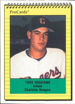 1991 ProCards #1322 Todd Guggiana Front
