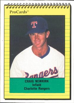 1991 ProCards #1323 Craig Newkirk Front