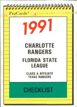1991 ProCards #1332 Checklist Front