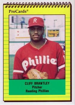 1991 ProCards #1364 Cliff Brantley Front