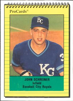 1991 ProCards #1407 John Schreiner Front