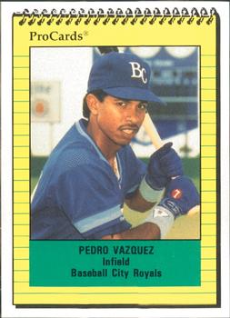 1991 ProCards #1408 Pedro Vasquez Front