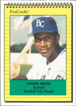 1991 ProCards #1412 Kerwin Moore Front