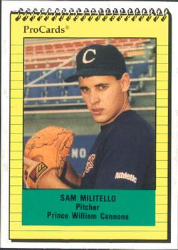 1991 ProCards #1423 Sam Militello Front
