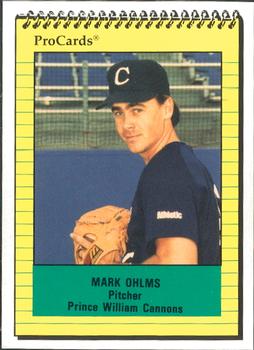 1991 ProCards #1424 Mark Ohlms Front