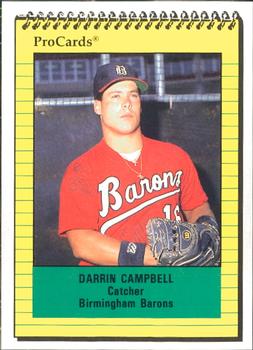 1991 ProCards #1456 Darrin Campbell Front