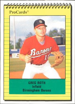 1991 ProCards #1464 Greg Roth Front