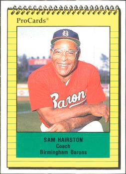 1991 ProCards #1470 Sam Hairston Front