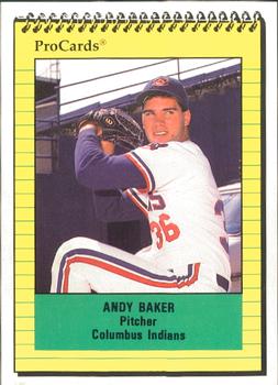 1991 ProCards #1475 Andy Baker Front