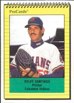 1991 ProCards #1483 Delvy Santiago Front