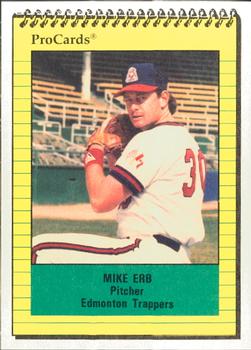 1991 ProCards #1511 Mike Erb Front