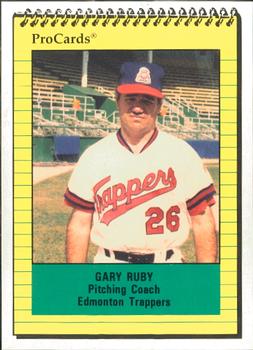 1991 ProCards #1532 Gary Ruby Front