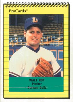 1991 ProCards #1542 Walt Roy Front