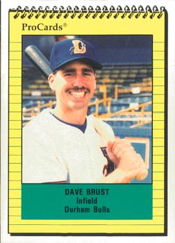 1991 ProCards #1550 Dave Brust Front