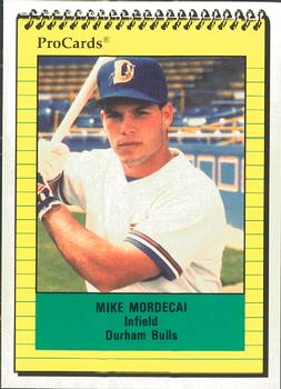 1991 ProCards #1557 Mike Mordecai Front