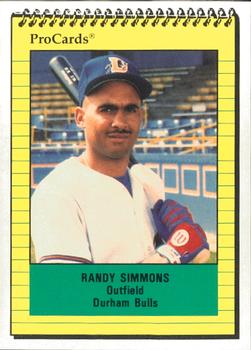 1991 ProCards #1561 Randy Simmons Front