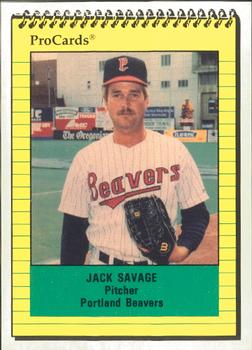 1991 ProCards #1564 Jack Savage Front