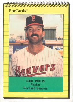 1991 ProCards #1567 Carl Willis Front