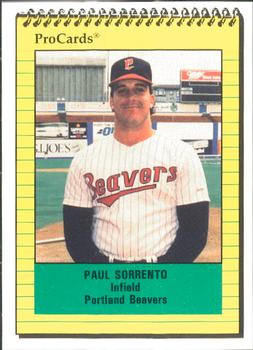 1991 ProCards #1574 Paul Sorrento Front