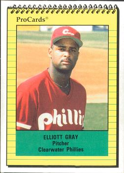 1991 ProCards #1616 Elliott Gray Front