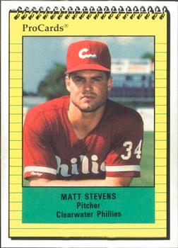 1991 ProCards #1619 Matt Stevens Front
