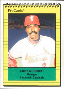 1991 ProCards #1668 Larry Milbourne Front