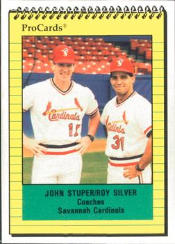 1991 ProCards #1669 John Stuper / Roy Silver Front