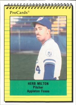 1991 ProCards #1712 Herb Milton Front