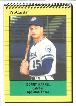 1991 ProCards #1718 Donny Harrel Front