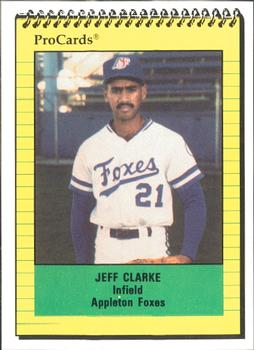 1991 ProCards #1722 Jeff Clarke Front