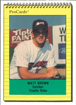 1991 ProCards #1743 Matt Brown Front