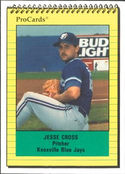 1991 ProCards #1761 Jesse Cross Front