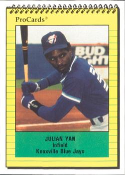 1991 ProCards #1777 Julian Yan Front