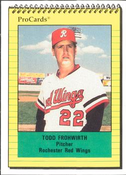 1991 ProCards #1896 Todd Frohwirth Front