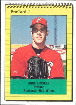 1991 ProCards #1897 Mike Linskey Front