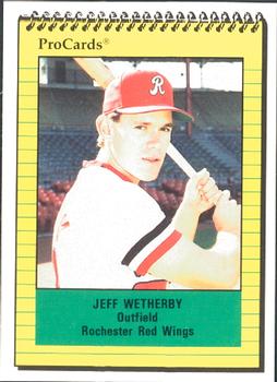 1991 ProCards #1917 Jeff Wetherby Front