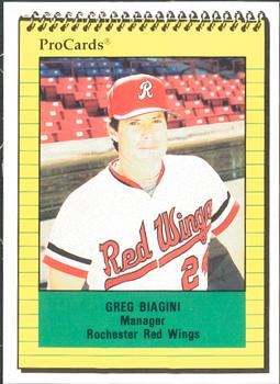 1991 ProCards #1918 Greg Biagini Front