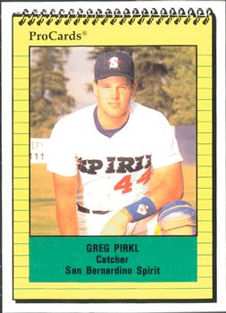 1991 ProCards #1990 Greg Pirkl Front