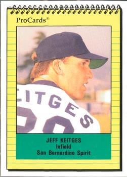 1991 ProCards #1993 Jeff Keitges Front