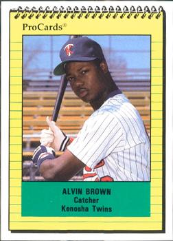 1991 ProCards #2077 Alvin Brown Front