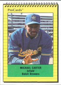 1991 ProCards #2108 Michael Carter Front