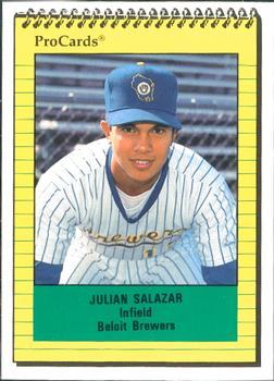 1991 ProCards #2112 Julian Salazar Front
